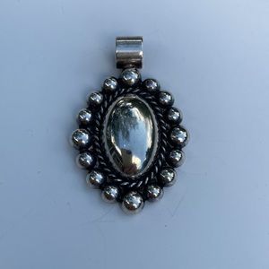 Vintage Mexican Sterling Silver Necklace Pendant